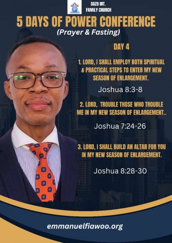 5 DAYS OF POWER 2024 - Day 4 Prayer of enlargement