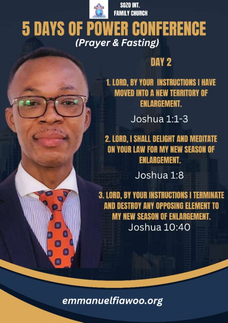 5 DAYS OF POWER 2024 - Day 2 Prayer for enlargement